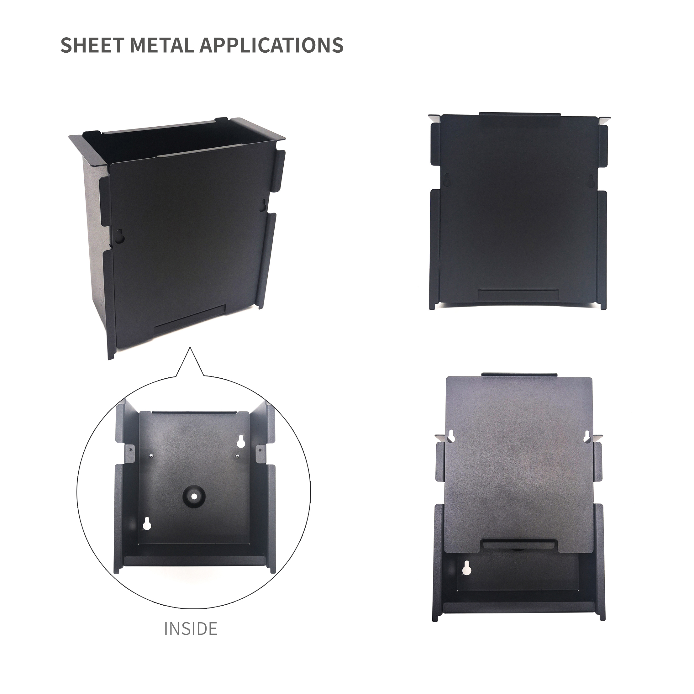 Boîte d'alimentation classique avec couvercle pour enceinte métallique isolée